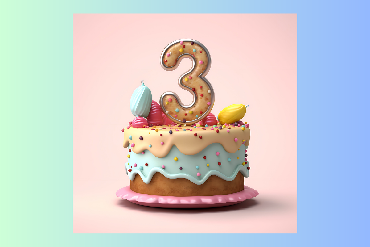 3D Birthday Cake Numbers Clip Art, a Food & Drink 3D Model by Whiskey Bee Boutique (Photo 4 of 11)