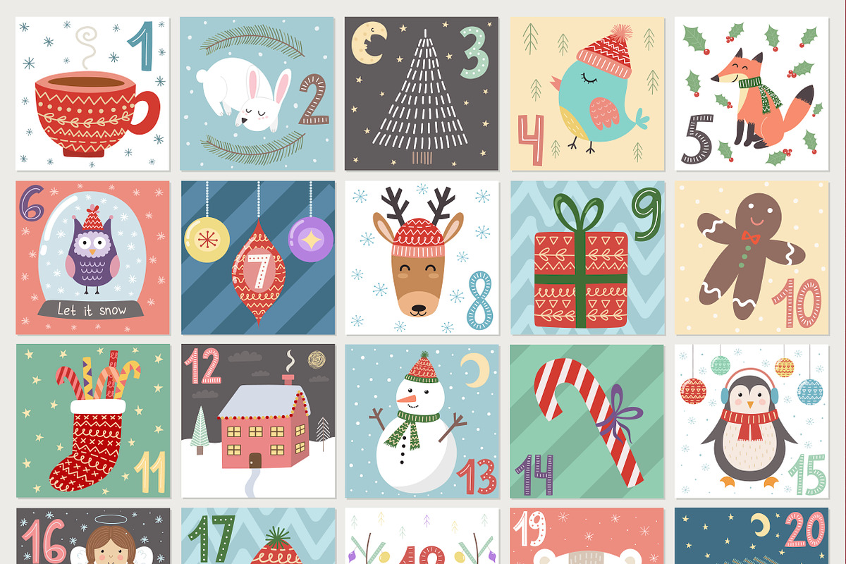 Holly Jolly Christmas Pack, a Decorative Illustration by Gulnara Sabirova (Photo 3 of 14)
