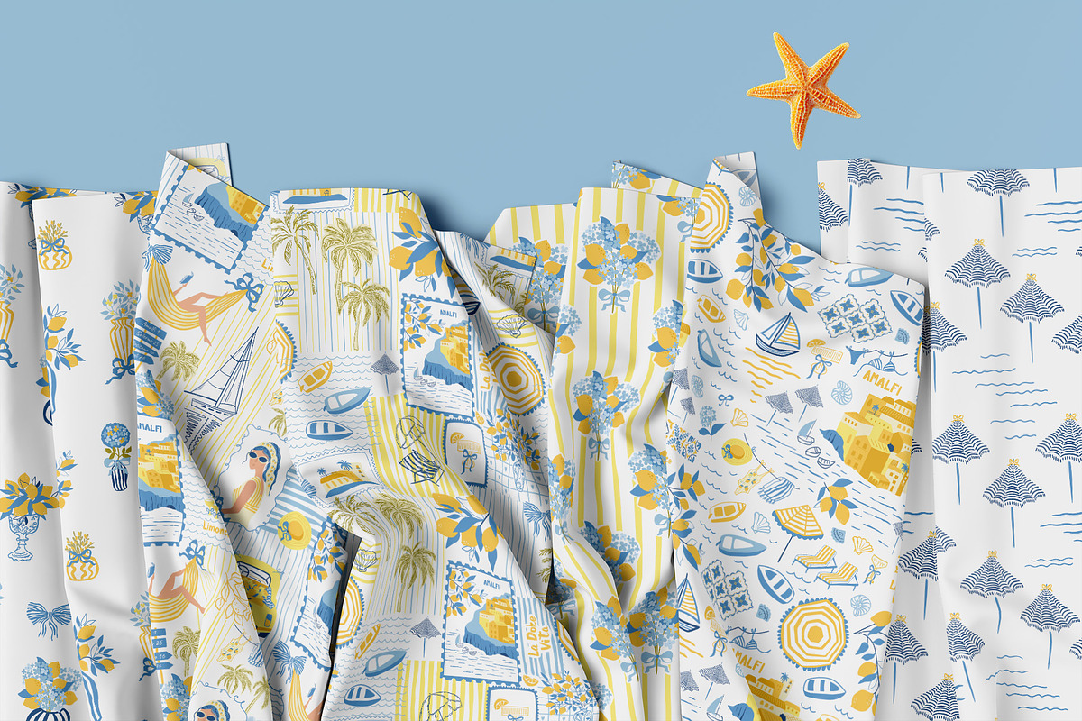 Limoncello - summer Amalfi patterns, a Pattern Graphic by Tani Kuzminka (Photo 24 of 24)