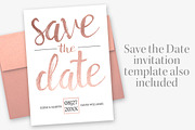 Rose Gold Wedding, an Invitation Template by Charming Ink (Thumbnail 4 of 5)