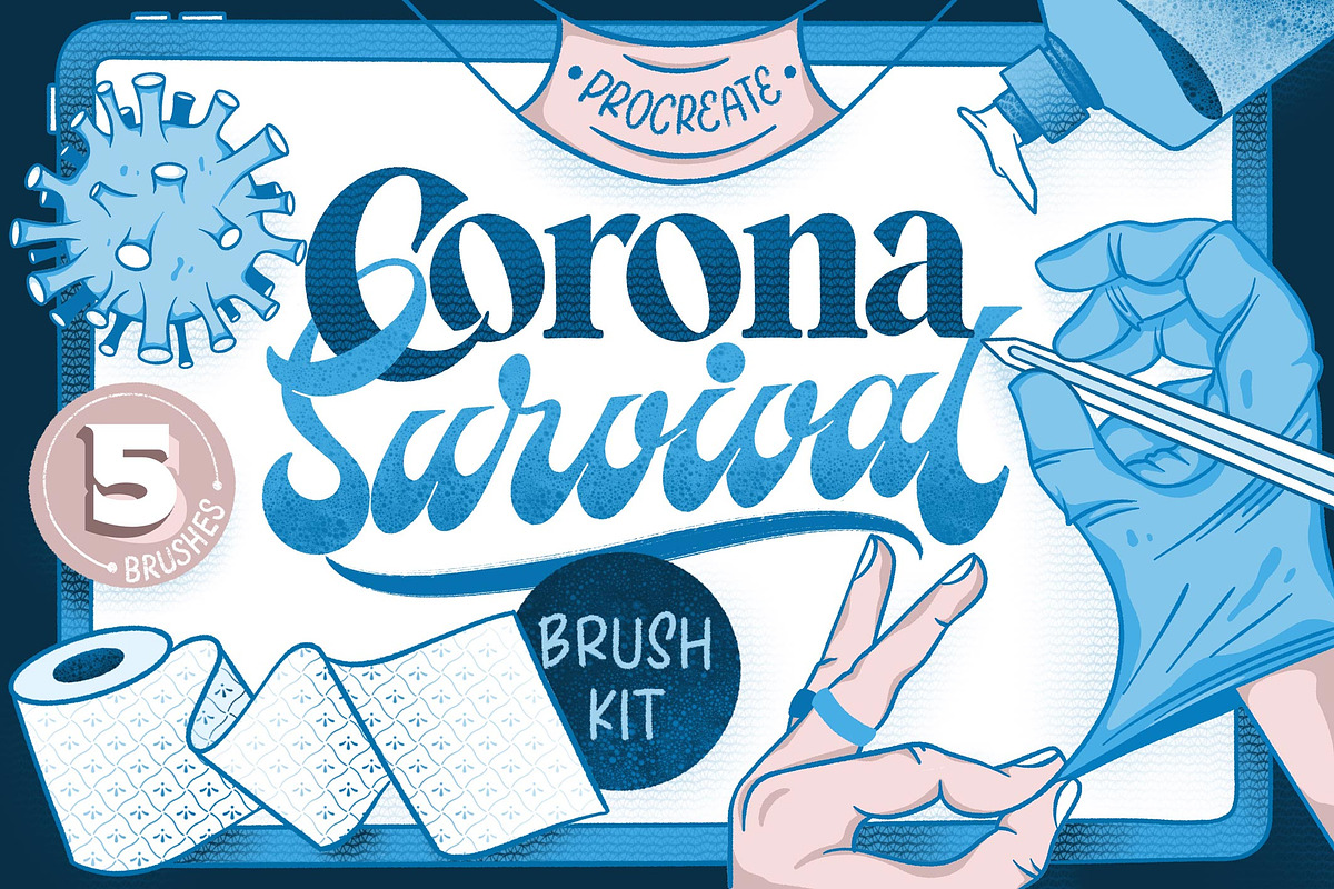 Corona Survival Brush Kit, a Brush Add-On by Shoutbam (Photo 1 of 3)