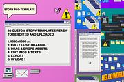 RETRO UI KIT Elements + Templates, a Social Media Template by Headquarters (Thumbnail 5 of 6)