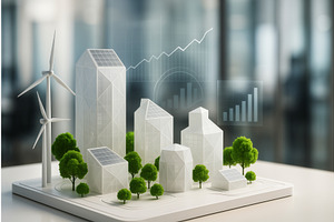 Futuristic architectural model, an Object Illustration by Sergey Kotenev