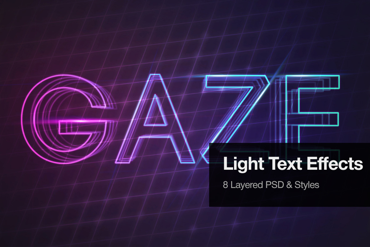 Light Text Effects, a Layer Style Add-On by GothLab (Photo 1 of 3)