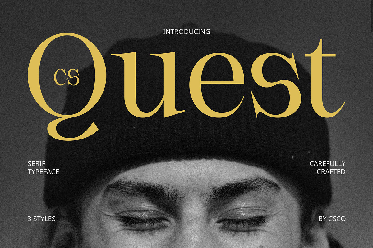 CS Quest – Classic Font, a Serif Font by Craft Supply Co. (Photo 1 of 8)
