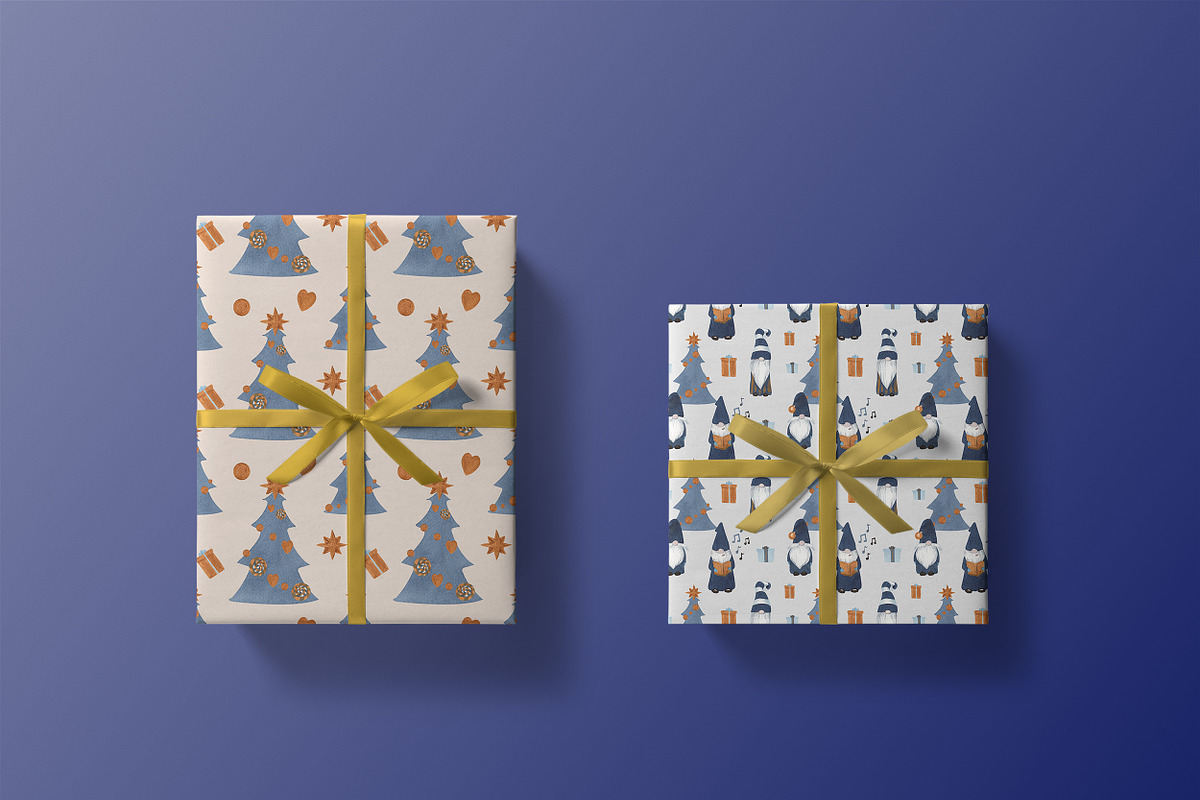 Navy & Gold Hygge Christmas Gnomes, an Illustration by Catch the Dream Art (Photo 7 of 8)