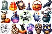 Halloween Clipart, an Illustration by Pixels.Craft (Thumbnail 1 of 7)
