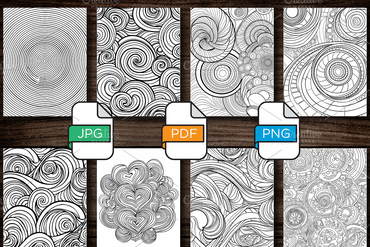 Antistress Coloring Book, a Healthcare Illustration by Design Station (Photo 4 of 5)