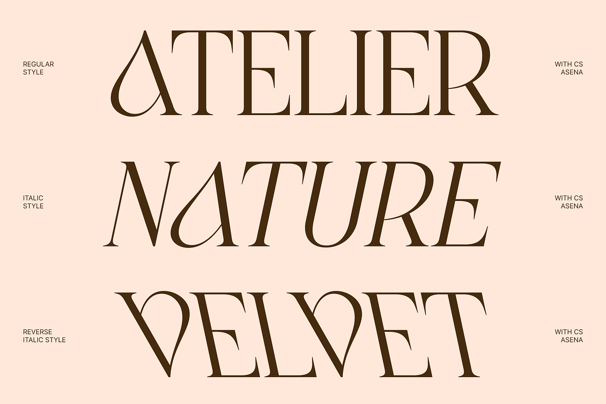 CS Asena – Elegant Serif Font, a Serif Font by Craft Supply Co. (Photo 4 of 8)