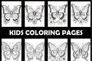 Butterfly Zentangle Coloring Book-V3, an Animal Illustration by Design Zone (Thumbnail 3 of 7)