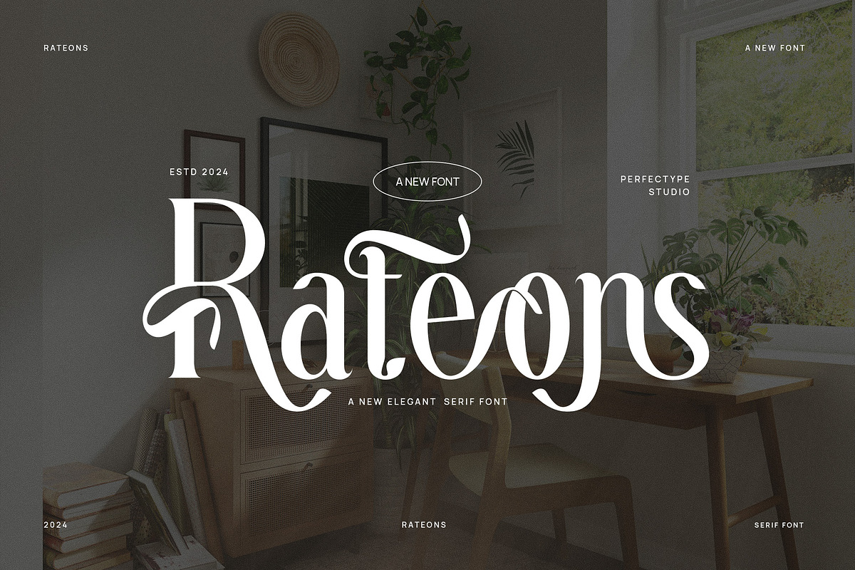 Reteons Elegant Ligature Serif Font, a Serif Font by Perfectype (Photo 1 of 6)