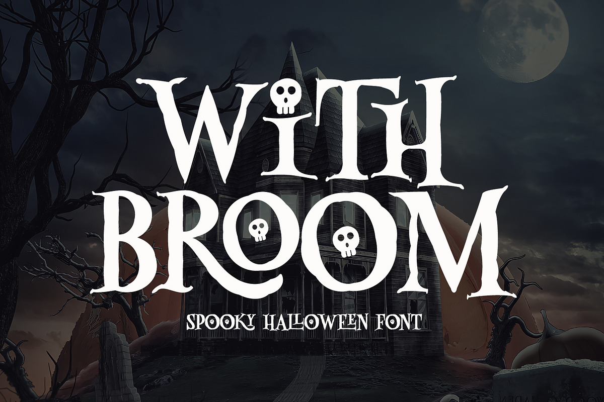 With Broom - Spooky Halloween Font, a Serif Font by Airotype (Photo 1 of 7)