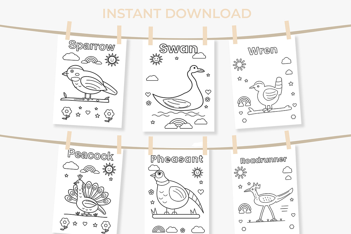 50 Pages Animal Coloring Book Kids, an Education Illustration by Mohammad Sarfaraz (Photo 12 of 15)