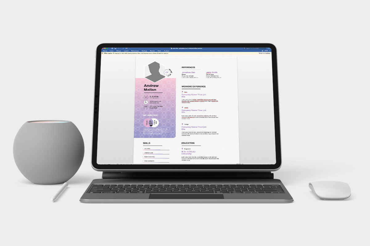 Resume Microsoft Word, a Resume Template by iDoodle Studio (Photo 2 of 4)