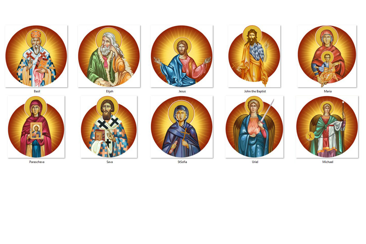 Saints& archangels. Round medallions, an Illustration by Julia_Raketic (Photo 2 of 2)