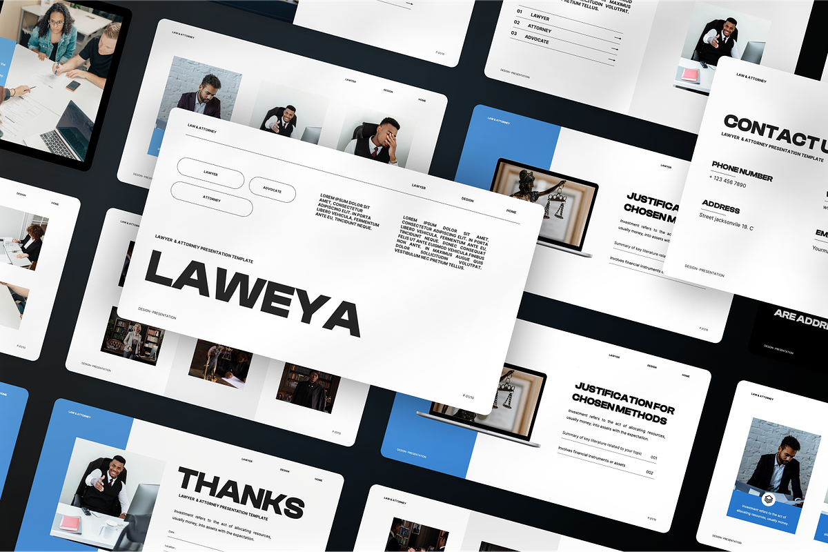 Lawyer & Attorney Google Slide, a Presentation Template by SquidPixey (Photo 6 of 7)
