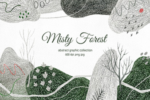 Misty Forest. Abstract collection
