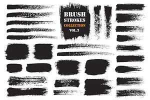 Brush Strokes Bundle: PNG Vector