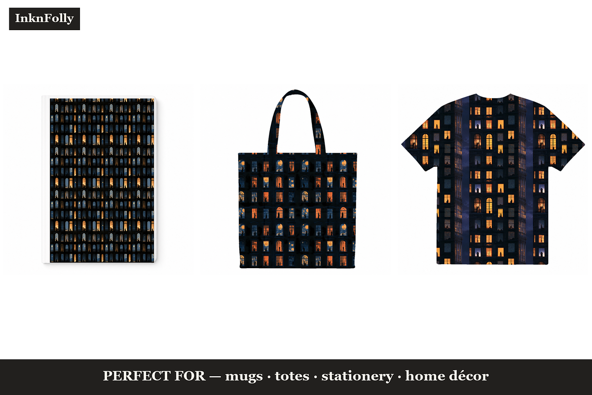 Apartment Windows Seamless Patterns, a Pattern Graphic by Inknfolly (Photo 4 of 4)