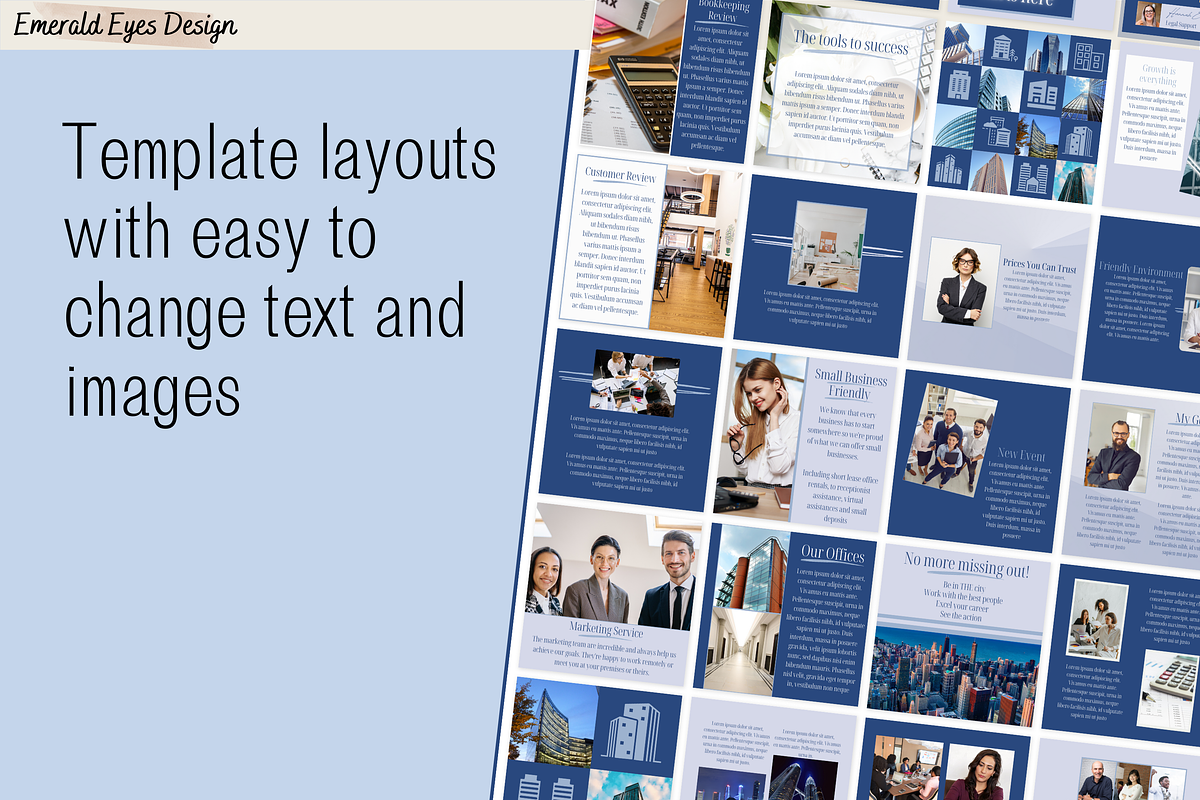440 Canva Blue Business Corporate, a Social Media Template by Emerald Eyes Design (Photo 7 of 12)