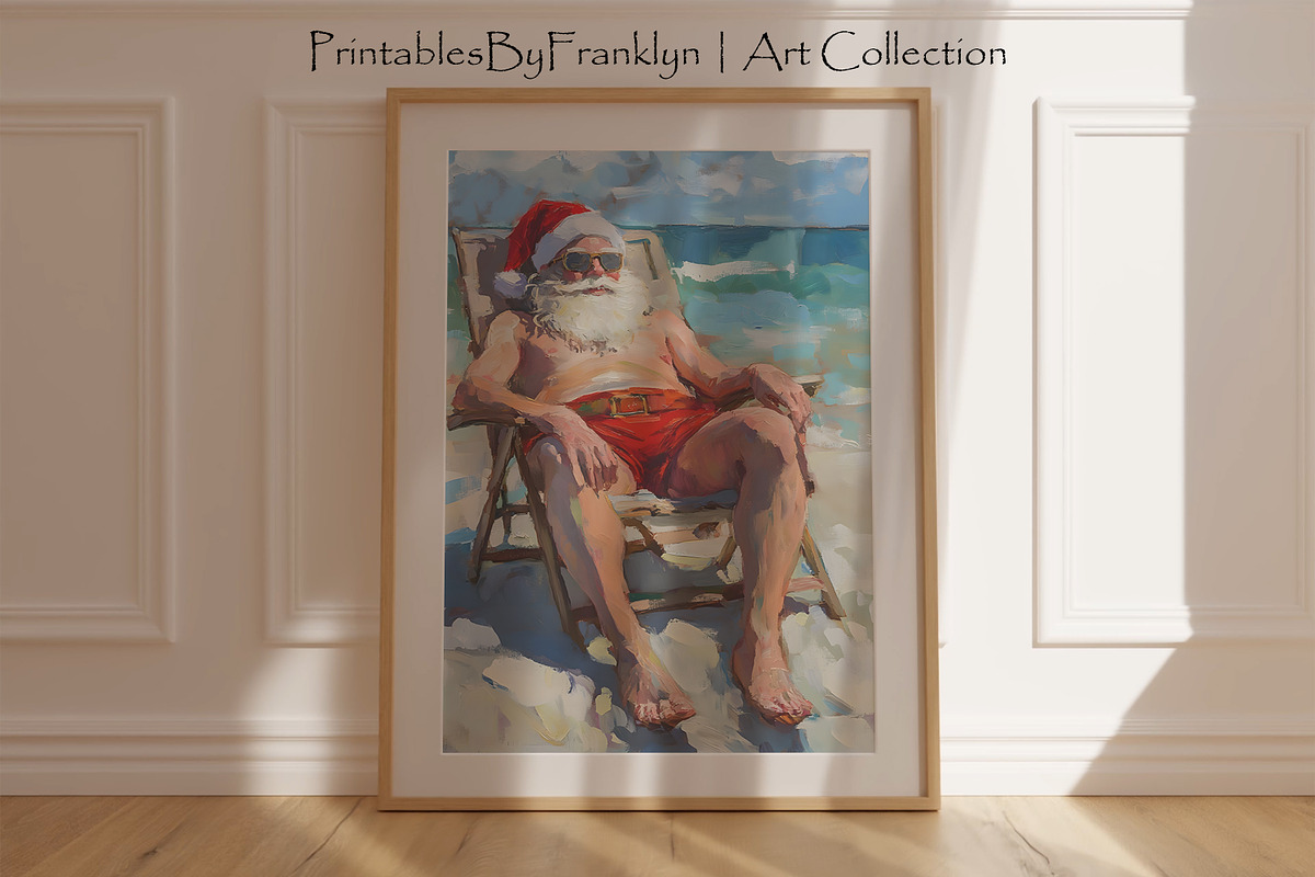Beach Santa Claus at the Beach Art, a Holiday Photo by PrintablesByFranklyn (Photo 5 of 6)