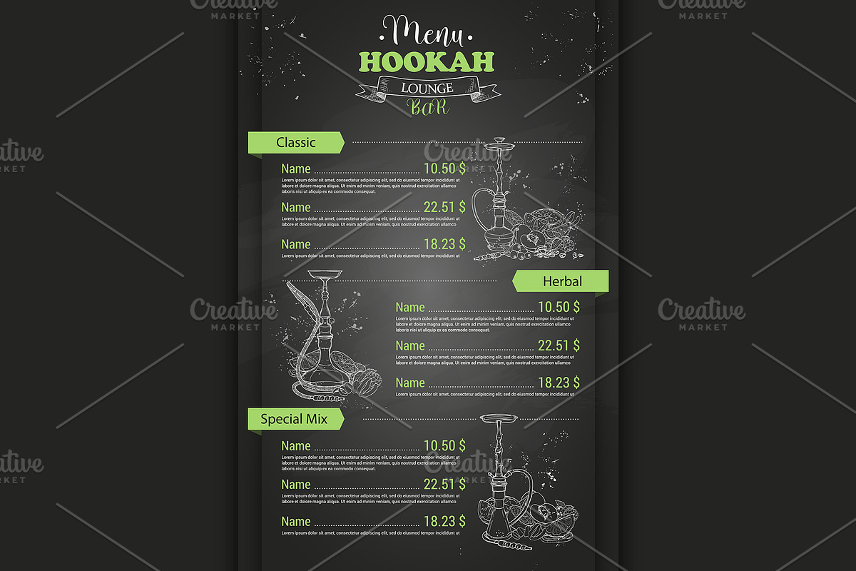 Vector color menu design, a Decorative Illustration by Netkoff