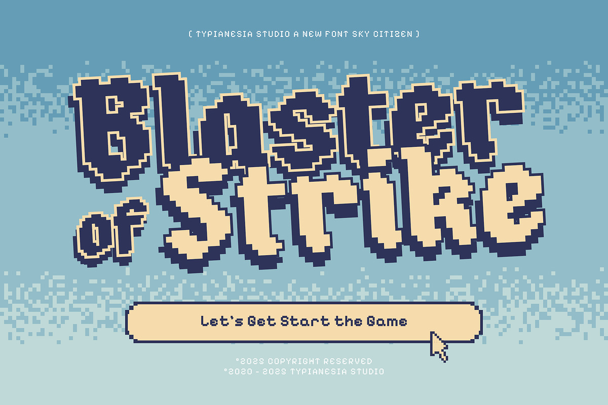 Sky Citizen - Pixelated Blackletter, a Sans Serif Font by Typia Nesia (Photo 4 of 11)