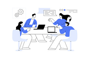 Focus groups isolated cartoon vector, a Person Illustration by Visual Generation