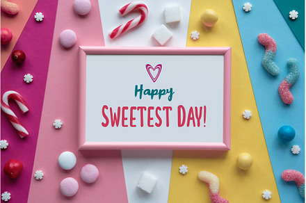 Text Happy Sweetest day in pink, a Holiday Photo by tilialucida
