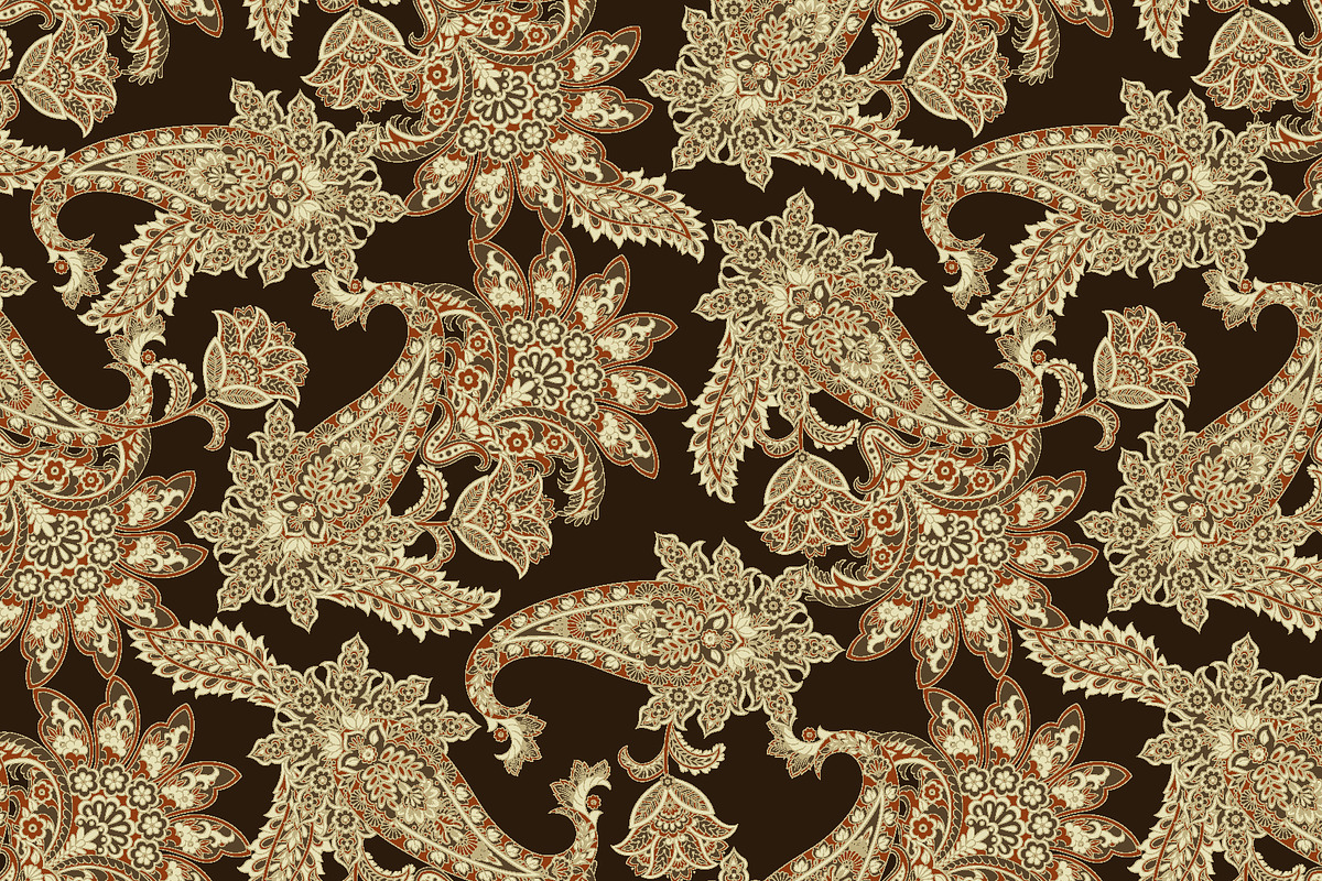 Paisley seamless fabric pattern, a Graphic by antalogiya (Photo 4 of 4)