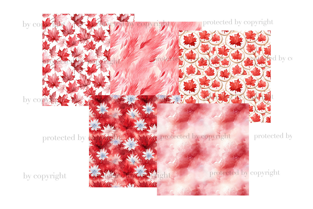 Canada Day Digital Papers, a Pattern Graphic by GlamArtZhanna (Photo 4 of 4)