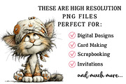 Whimsical Summer Cat Clipart Bundle, an Illustration by OK Design (Thumbnail 4 of 6)