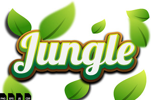 Editable Jungle Nature Text Effect