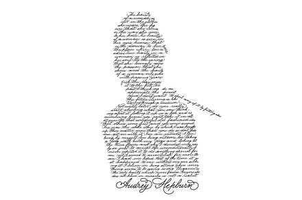 Audrey Hepburn Quote Art Silhouette