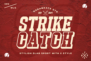 Strike Catch - Slab Sport Font, a Slab Serif Font by RagamKata