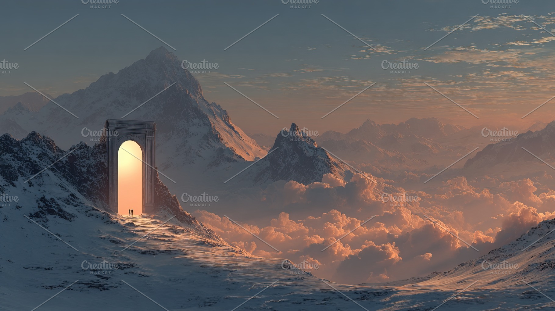 Portal in Snowy Mountain Landscape, a Nature Photo by Ales Munt