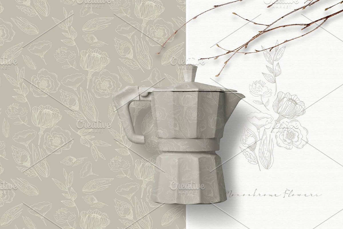 Monochromatic flowers, a Pattern Graphic by fashionaddict (Photo 6 of 6)