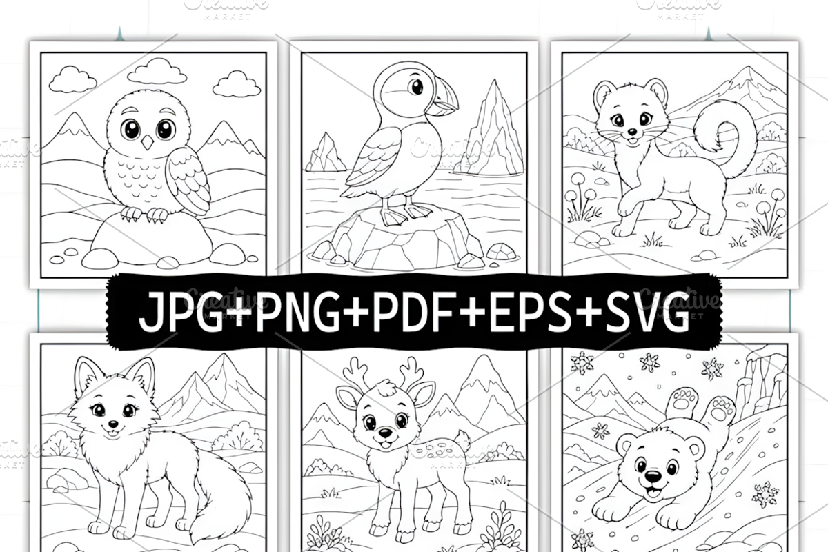 Arctic Animals Coloring Book, an Animal Illustration by Coco Bloom (Photo 2 of 7)
