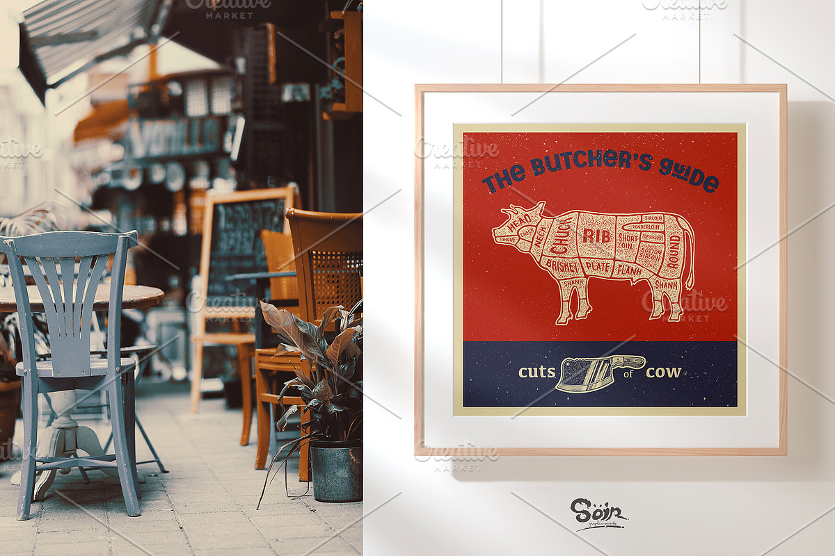 MEAT AND GRILL, a Food Illustration by Soir Creative (Photo 2 of 7)
