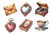 Watercolor Vintage Lover Clipart, an Illustration by Daily.Designs (Thumbnail 5 of 5)
