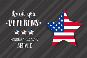 Happy Veterans Day. Greeting card