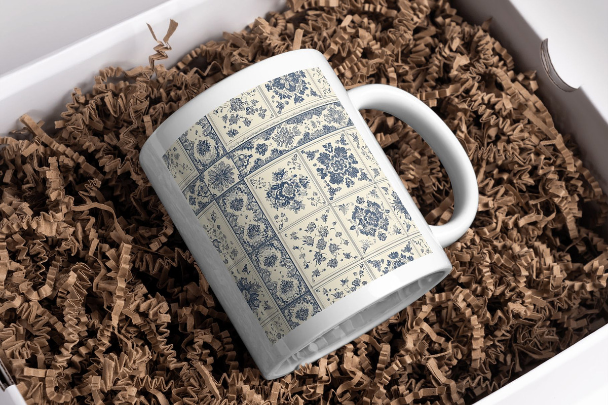 12 Persia's Blue Mosaic Patterns, a Pattern Graphic by Inknfolly (Photo 7 of 7)