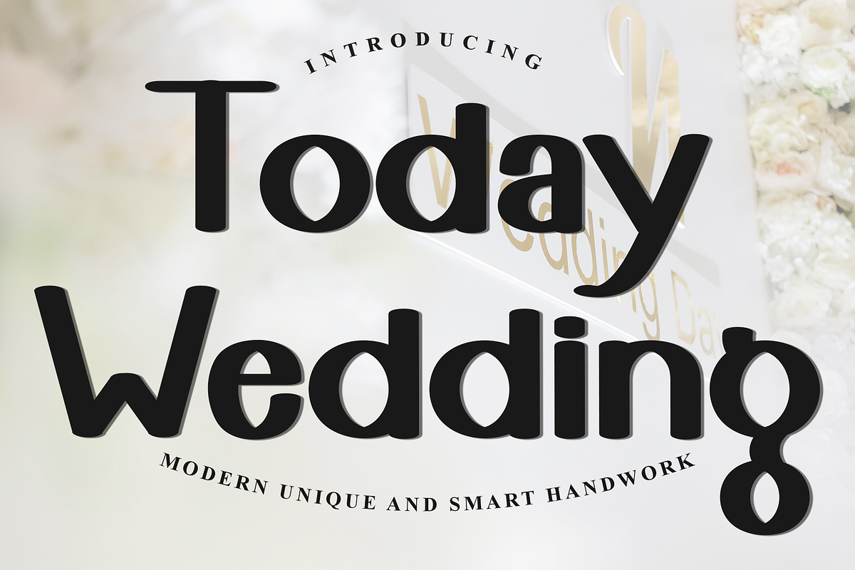 Today Wedding, a Handwritten Font by InermediaSTUDIO (Photo 1 of 8)