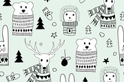 Christmas doodle set, an Animal Illustration by alexmakarova (Thumbnail 8 of 11)