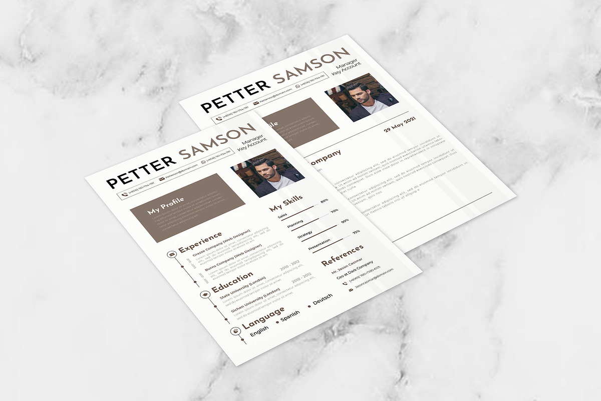 Cool Brown CV Resume, a Resume Template by Fannan Studio (Photo 3 of 3)