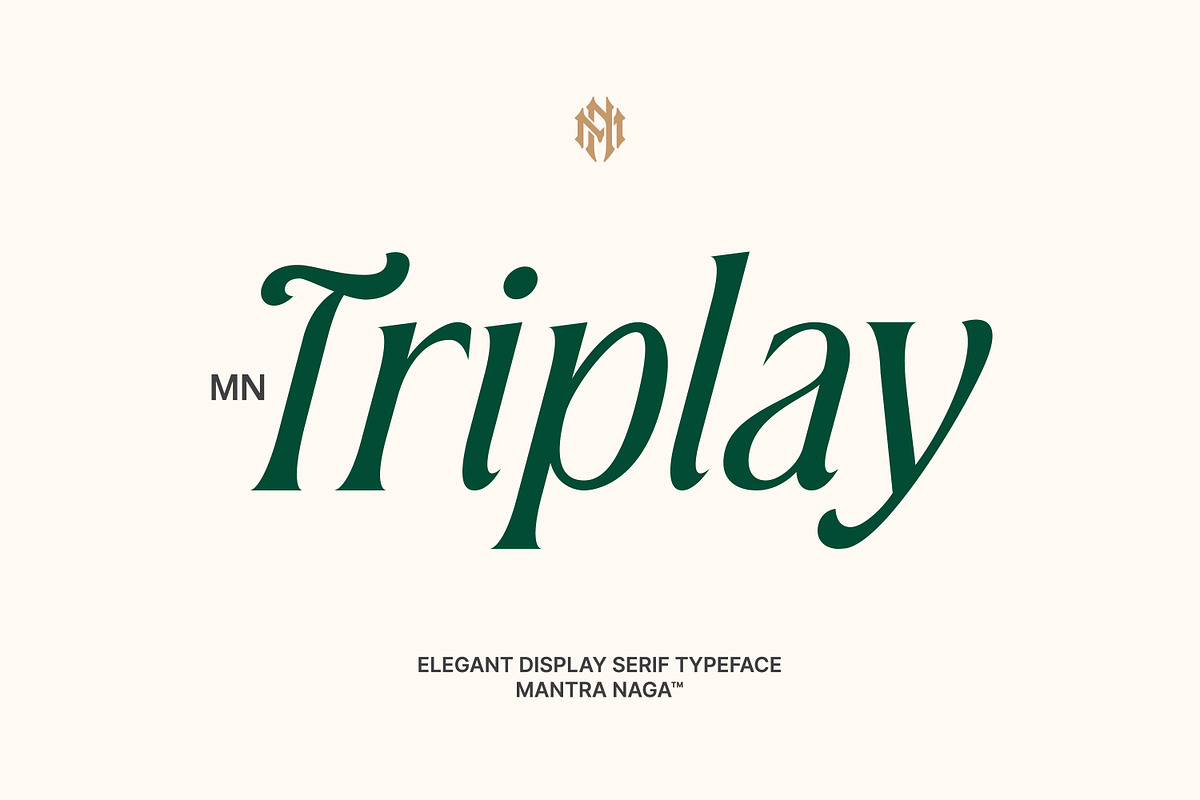 MN Triplay - Elegant Display Serif, a Serif Font by Mantra Naga (Photo 1 of 15)
