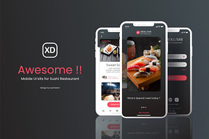 Sushi Restaurant App Mobile UI Kits