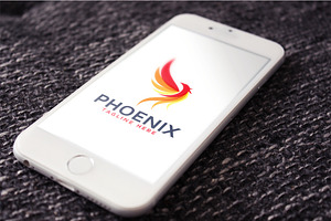 Phoenix Fire Bird Logo Template