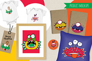 Set of Crazy Monsters & Aliens, an Illustration by Tazi Design (Thumbnail 3 of 4)