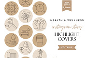 Health Instagram Highlight Covers, a Social Media Template by Ciera Design Templates (Thumbnail 1 of 7)